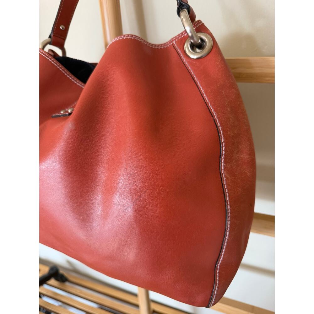 Marc Jacobs Collection Burnt Orange Leather Hobo Shoulder Bag Large - Picture 5 of 10